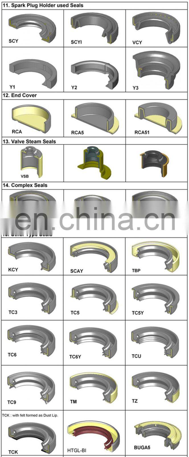Oil Seal Rotary Shaft Lip Seal Bearing Manufacture High Quality NBR FKM Rubber China OD*ID*H, Standard or Custom Size -40 ~+260℃