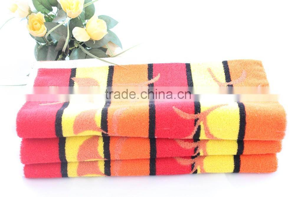 yarn-dyed custom design pattern jacquard pure cotton face towel
