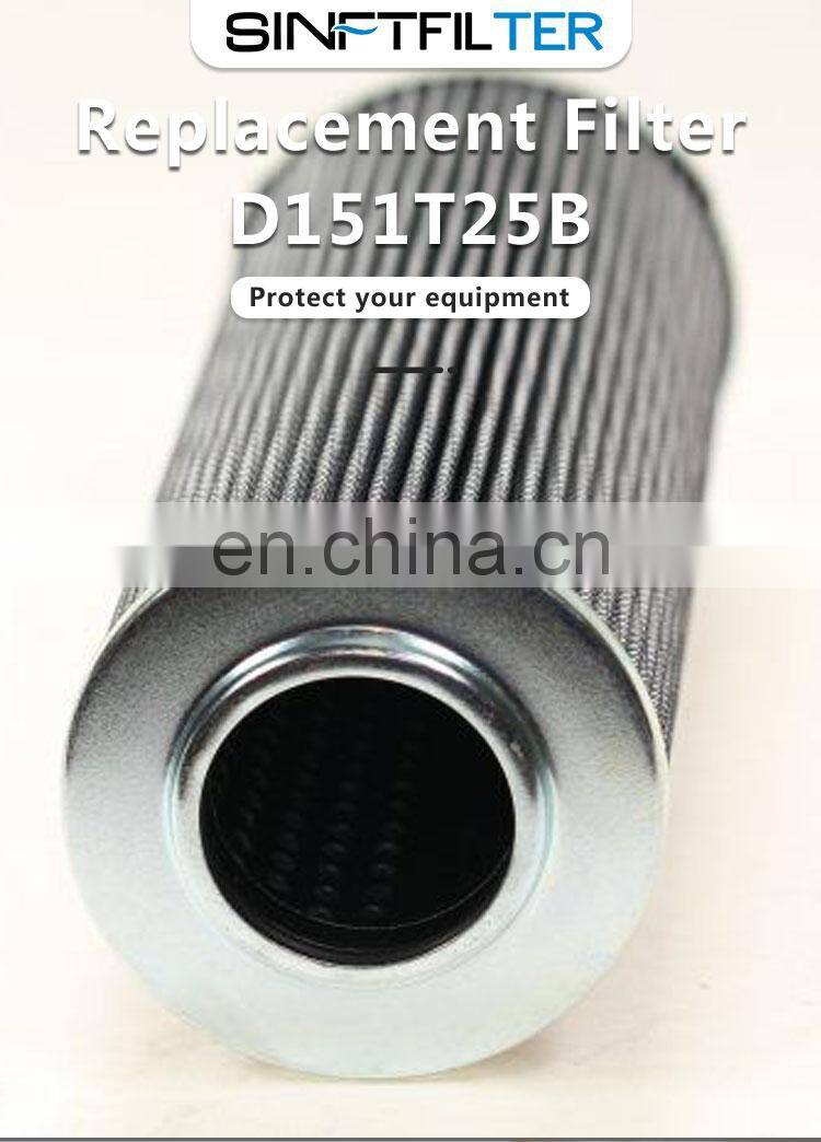 Stainless steel  wire mesh filter glass fiber filter cartridge D151T25B