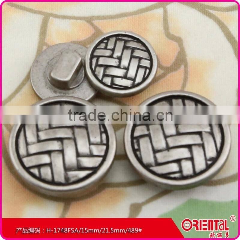 high quality classical plastic shank button with knit pattern