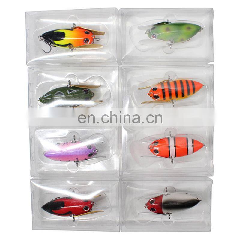 The Newest 6cm 12.6g 3D Eyes Hard Popper With Graceful Spoons Lures For Saltwater Freshwater Topwater Popper