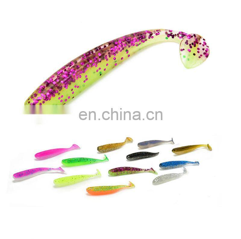 Amazon Hot 65mm/1.8g Wobblers Mandarin Fish Killer Two-Color Paddle Tail With Salt And Fishy Lure Soft Artificial Bait