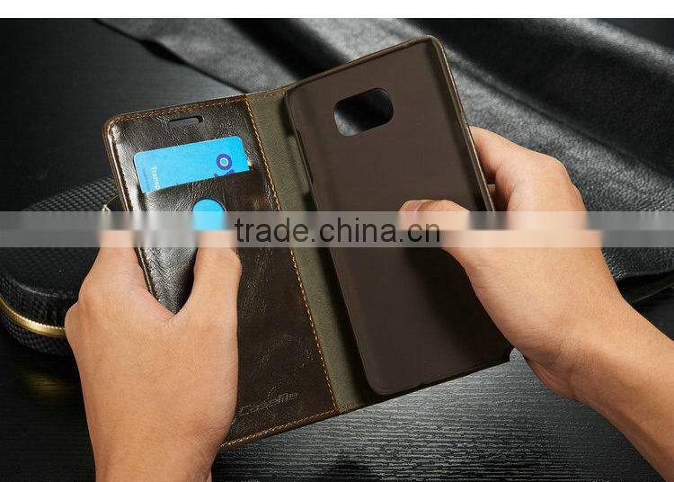 iCase Best Quality Leather Cover Phone Case for Samsung Galaxy S6 Edge Plus,For Samsung Galaxy Note 5Cases Bag