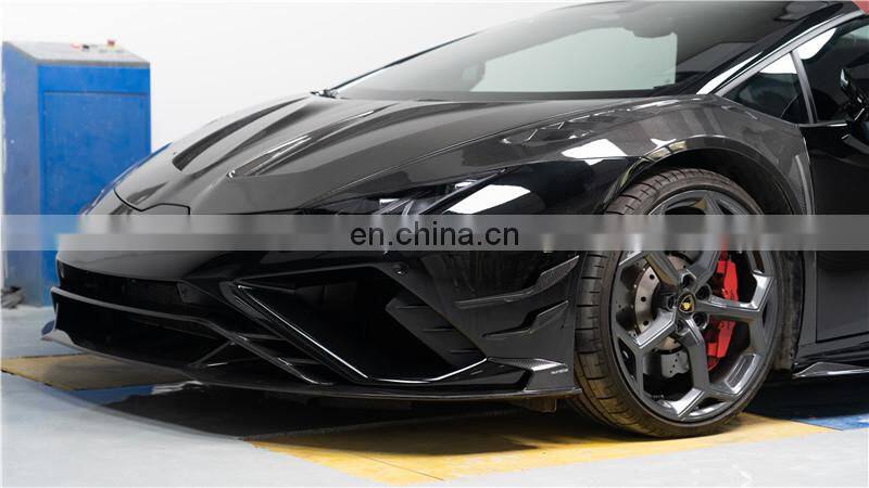 Runde Dry Carbon Fiber Kits For Lamborghini Huracan 580 610 EVO Upgrade Paktechz Body Kit Hood Front Rear Lip Fender Spoiler