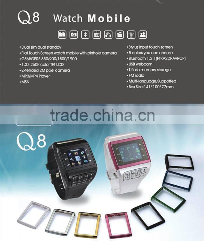 Hot selling Factory wholesale fashion bluetooth smart watch with keyboard Dual SIM Card Dual standby phone