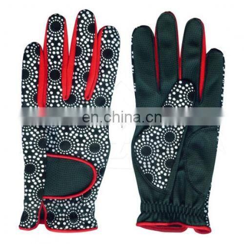 Custom Printed Comfortable Leather PU Golf Gloves