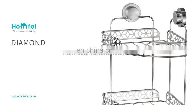 Bathroom Storage Iron Wire Rack Black Electrophoresis Suction PS Box