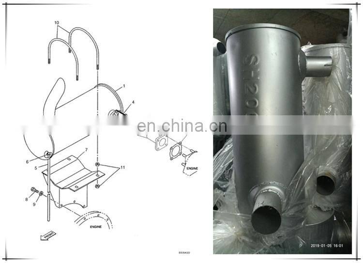 shantui bulldozer parts SD32 muffler 6710-13-5710