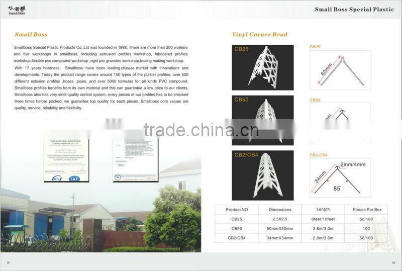 pvc daywall corner bead