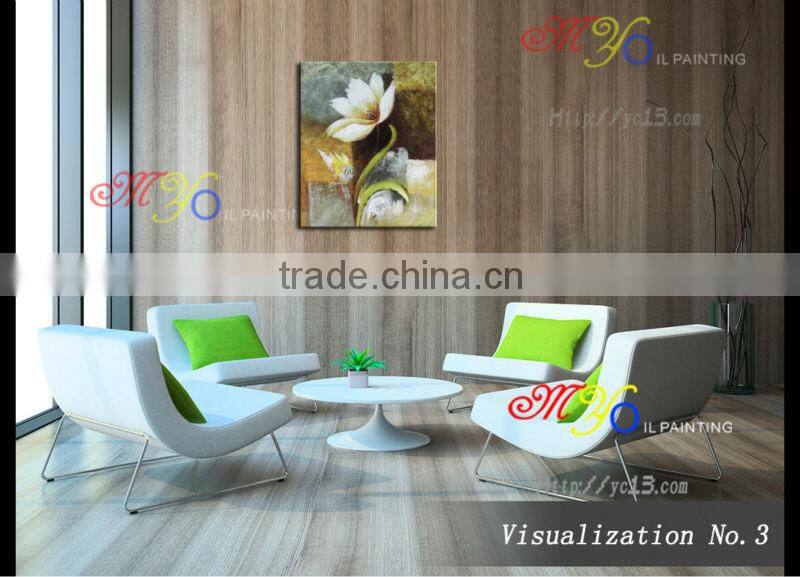 handmade home decor Artwork white daisy oil painting on canvas