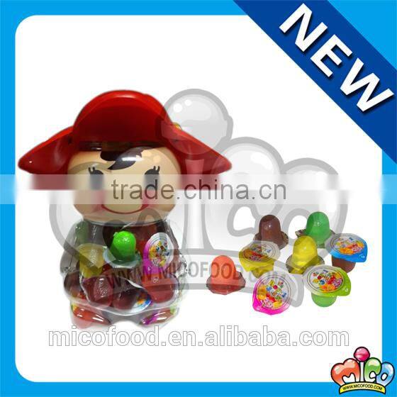 70pcs fruit jelly in red hat girl jar