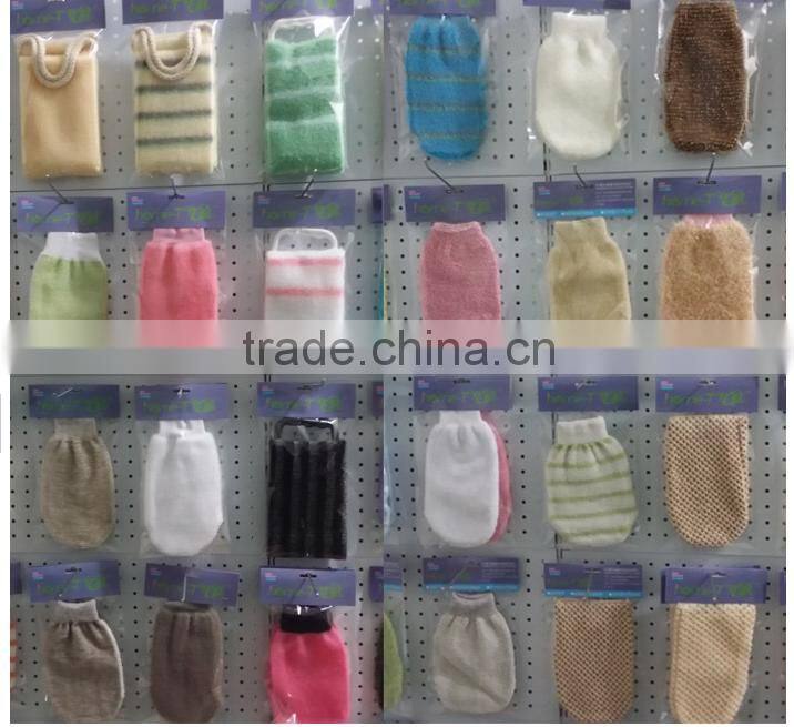 2016 plastic massage bath scrub glove
