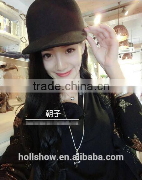 Outdoor Riding Hunting Vintage London Letter M Applique Women Wool Felt Equestrian Cap