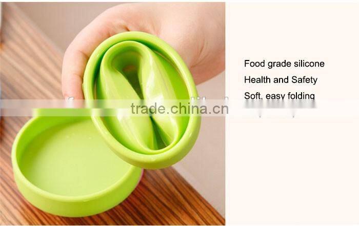100% Food grade silicone travel mug with silicone sleeve lid,silicone baby travel cu