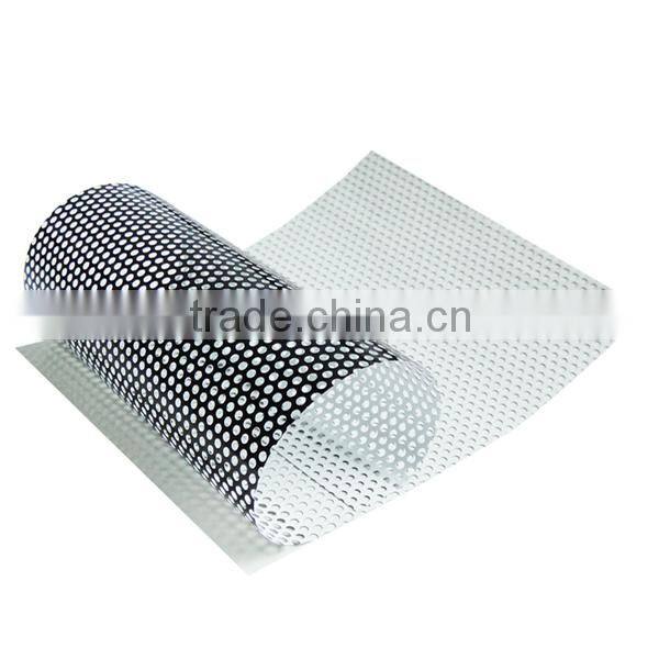Self adhesive car sticker one way vision window film inkjet printing 180gsm perforated vinyl rolls inkjet pvc vinyl