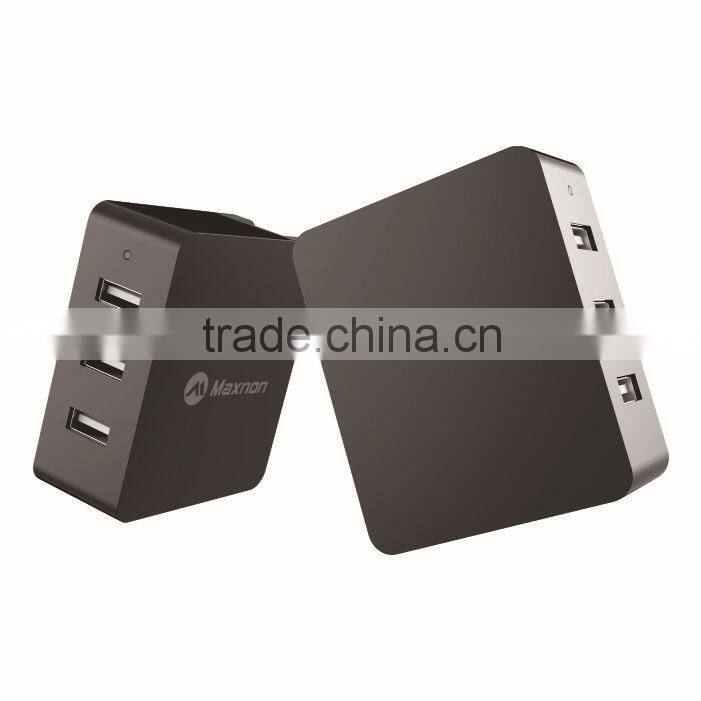 High Quality3 Port USB Rapid Wall Charger home charger with EU/US/AU/KC Plug