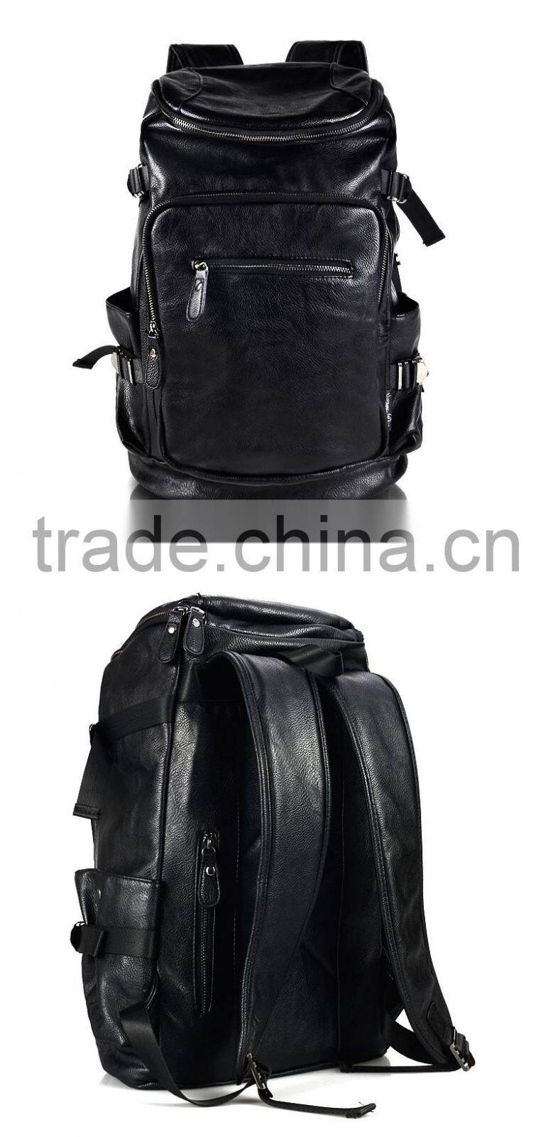 2015 hot sale outdoor fashion leather backpack bag custom laptop backpack