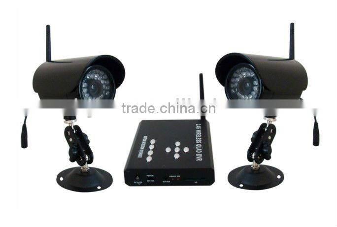 2.4G home surveillance wireless camera kit support sd card for long time recording
