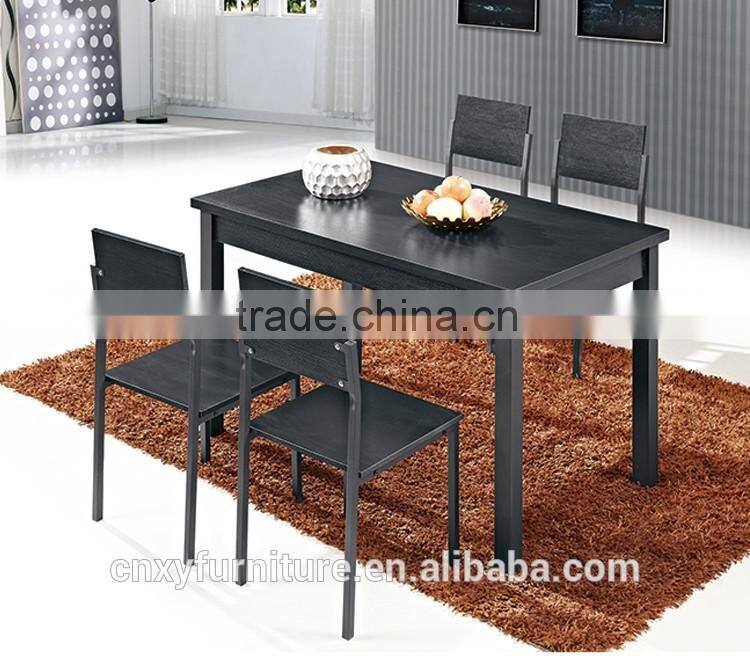 Cheap dining room furniture customized colors cheap four seater black wood dining table for home