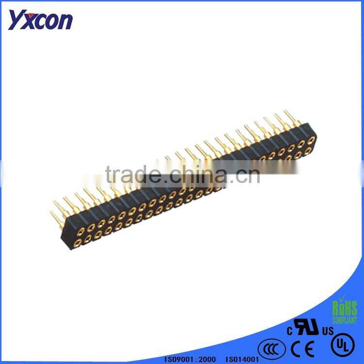 Dongguan Yxcon 2.00mm pitch single layer dual row straight high quality round female header connector