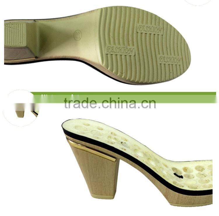 China low price lady low heel sandals sole pu outsole