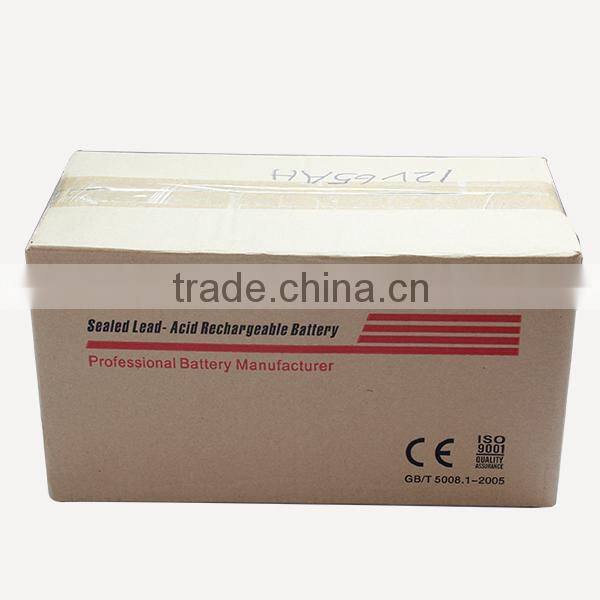 OEM manufacturer Long Life Lead acid Batery rechargeable Battery maintenance-free 12V 65AH battery