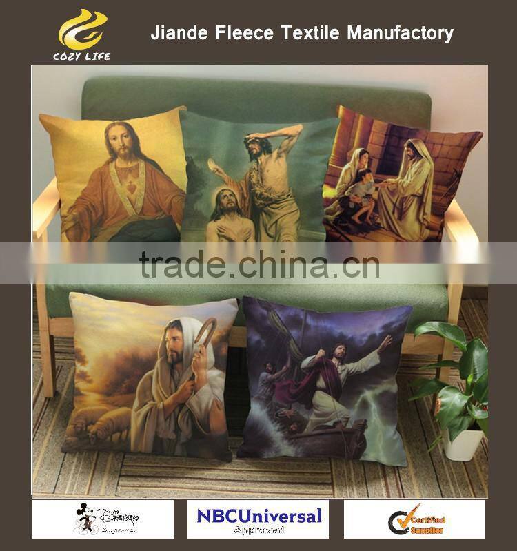 The classic scene of Jesus printed Christian bible throw emoji massage euro pillowcase decor home church religious gifts