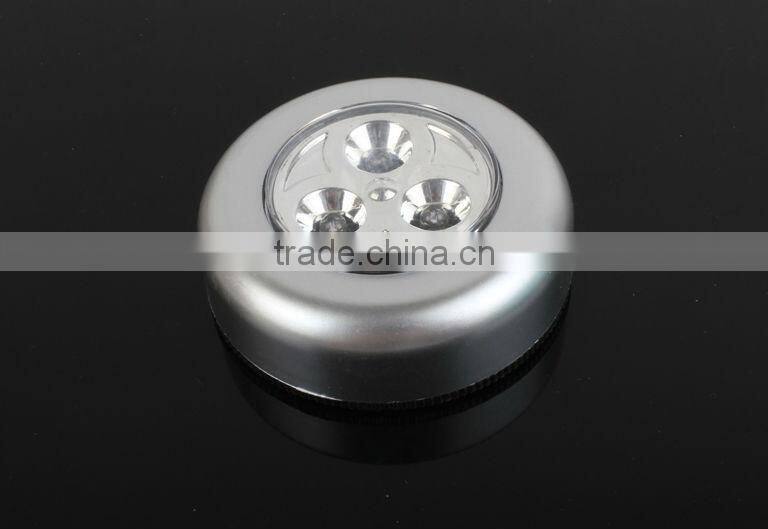 Goread N018 3 LED Press light night lights Press Down stick Touch Lamp Night Light