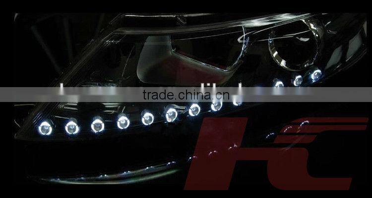 Dual color flexible 12V headlight led strip white as drl lights yellow as turning lights