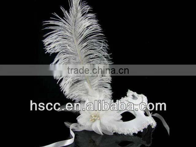 Hot saling masquerade party mask with peacock pefeather