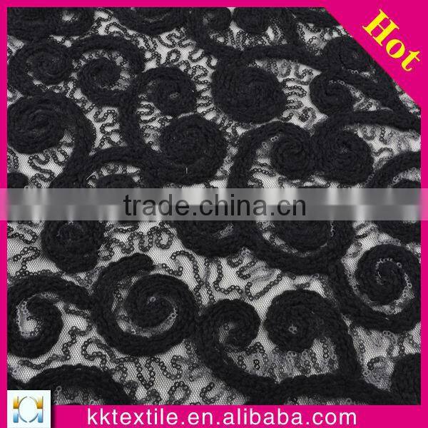 2015 beaded cord lace fabric
