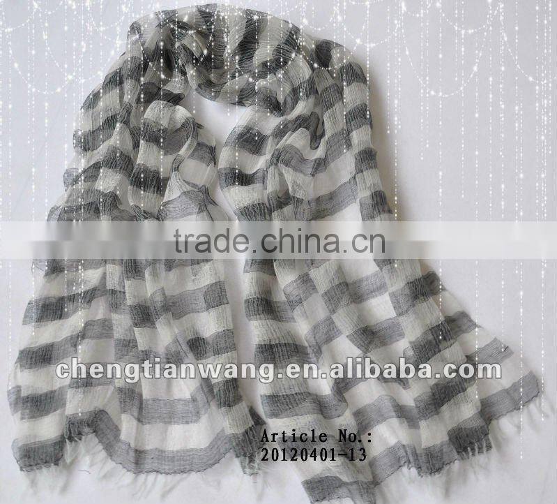 hot sale latest fanshion lady 40%silk 60%wool blend scarf