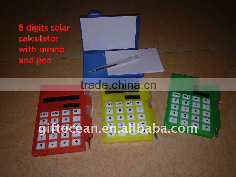 roll-out card holder & pen & calcultor