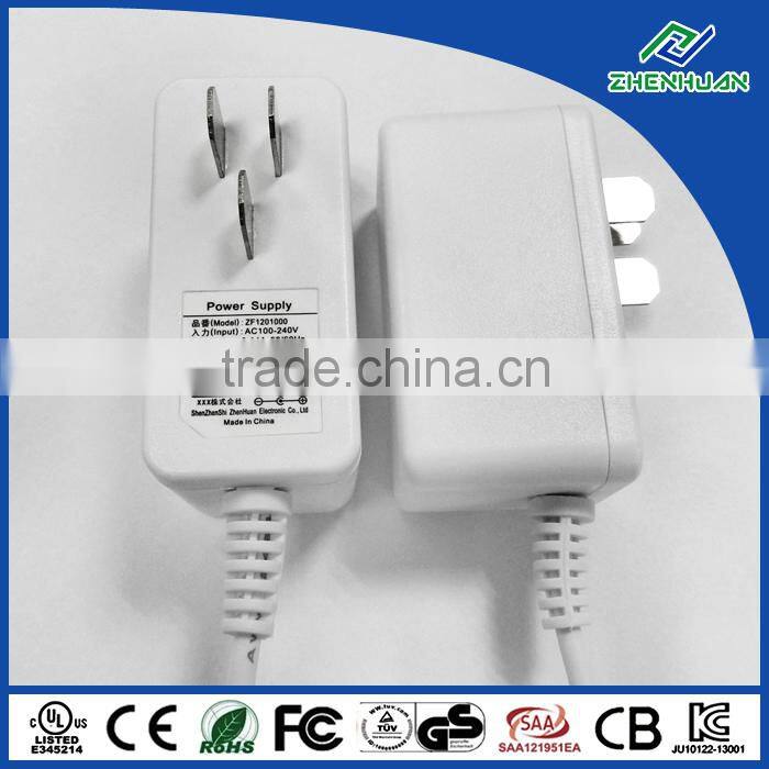 12W 12V 1A Japan din rail power supply for led light with PSE certification