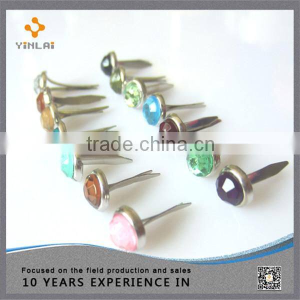 Metal decorative epoxy craft brads