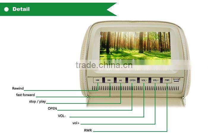 2015 best selling 9 inch/7inch headrest mount car dvd player for fiat grande punto evo