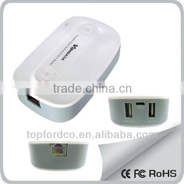 6600mAh batery charger, with 3G rounter and Wifi AP function
