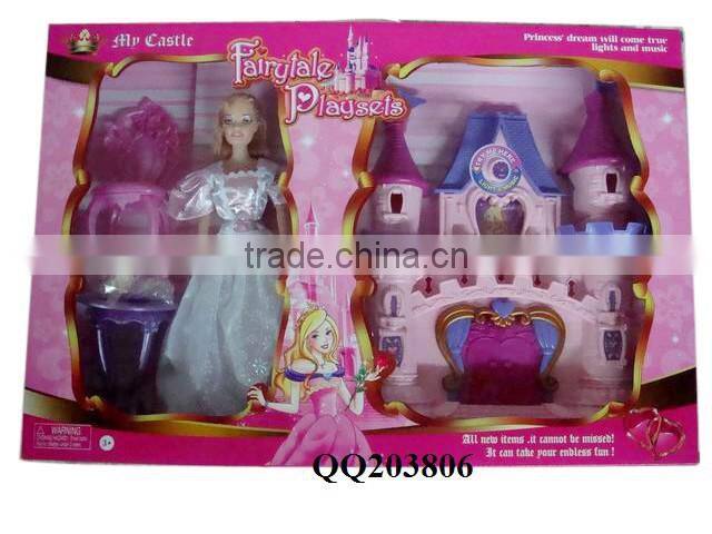 Girls beautiful toy castle play set