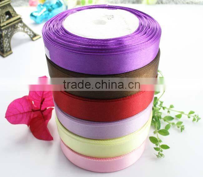 Hot sale single face polyester satin ribbon