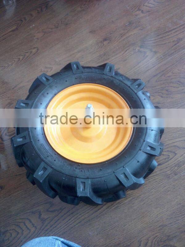 Herringbone pattern rubber Pneumatic wheel 4.00-8
