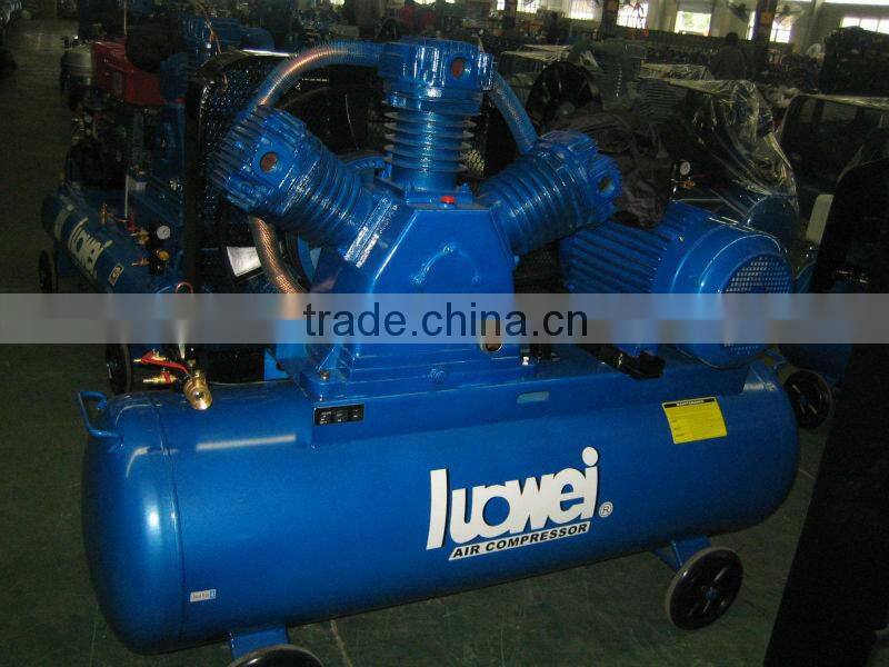 Bellt driven one stage 20HP oil lubricated piston mobile air compressor