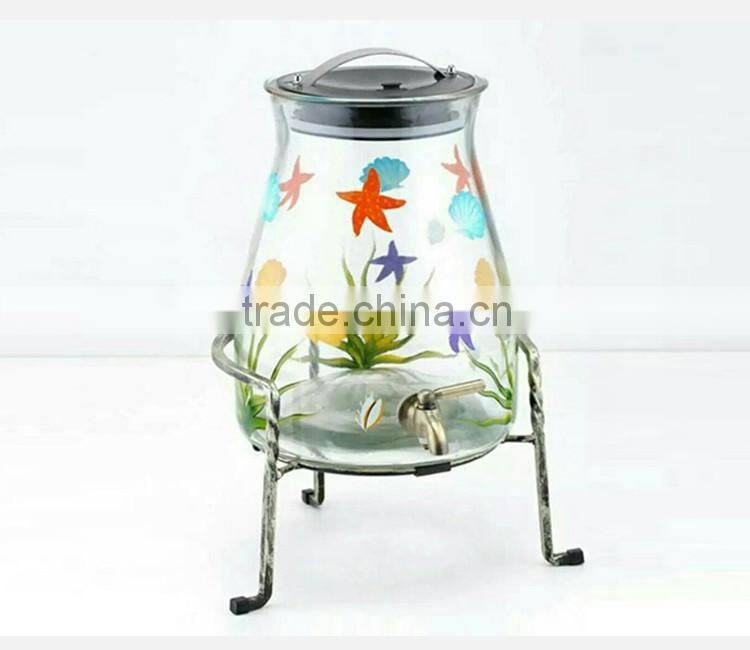 cheap price Big size drinking glass container with tap