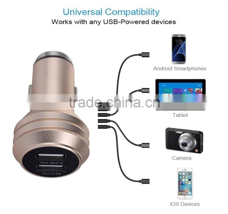 private label qc3.0 3.6v to 12v universal car charger