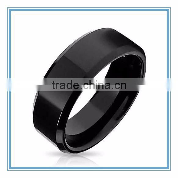 PERSONALIZED STAINLESS STEEL black ring