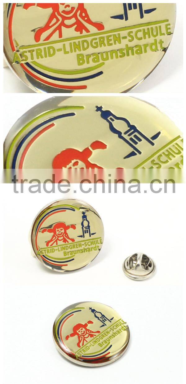 Customized logo epoxy/soft enamel badge custom lapel pin