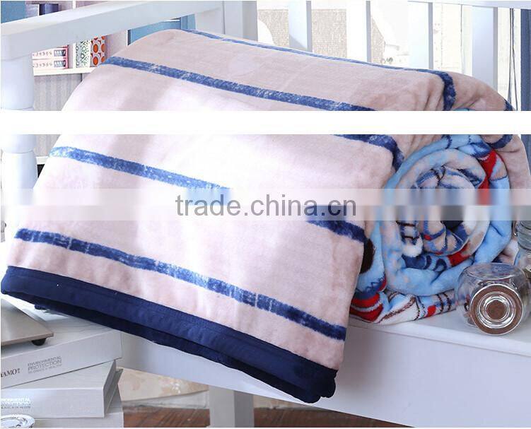 Rotary printed color flannel fleece blanket