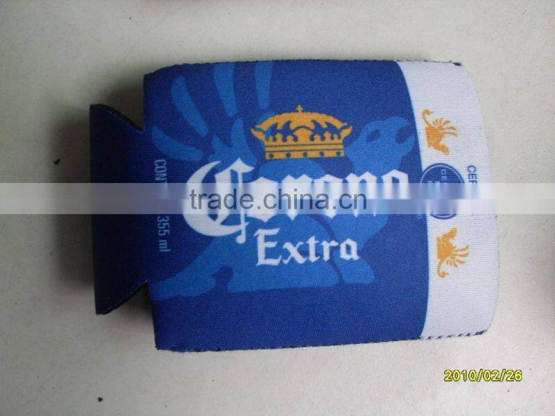 Customized neoprene can cooler zip up beer bottle coolers