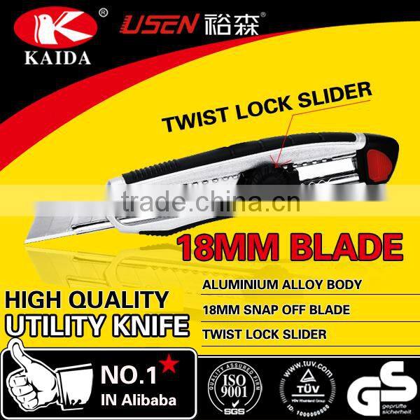 tool cutter 18mm Snap Off Blade Aluminium Alloy screw lock Utility Cutter Knife