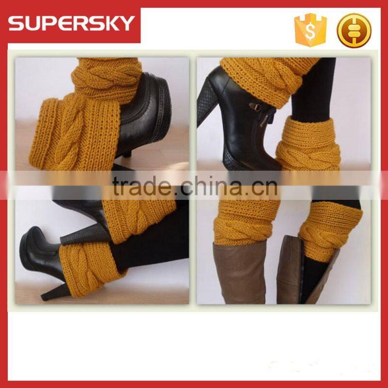 V-906 Hand knitted Women Boot cuffs Leg warmers Boot toppers Women Open Knit Boot Cuff