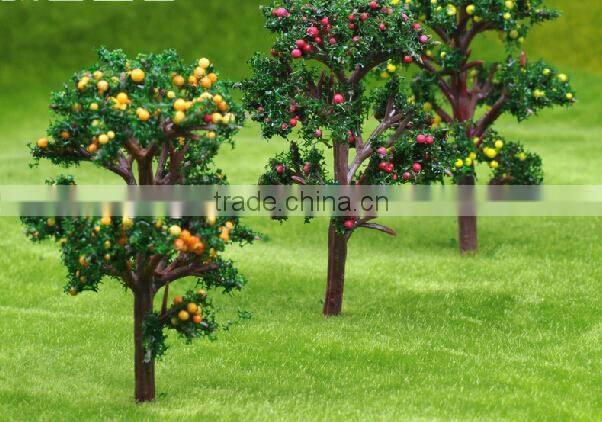 model color fruit tree in train layout model
